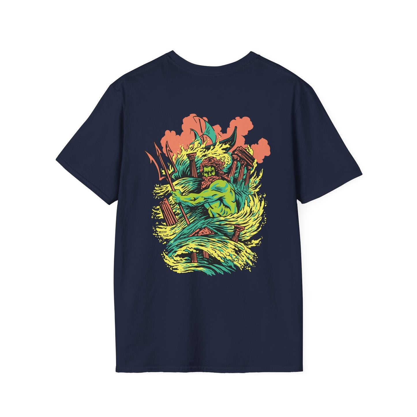 Poseidon - Greek Mythology - Unisex T-Shirt - Back Print-6