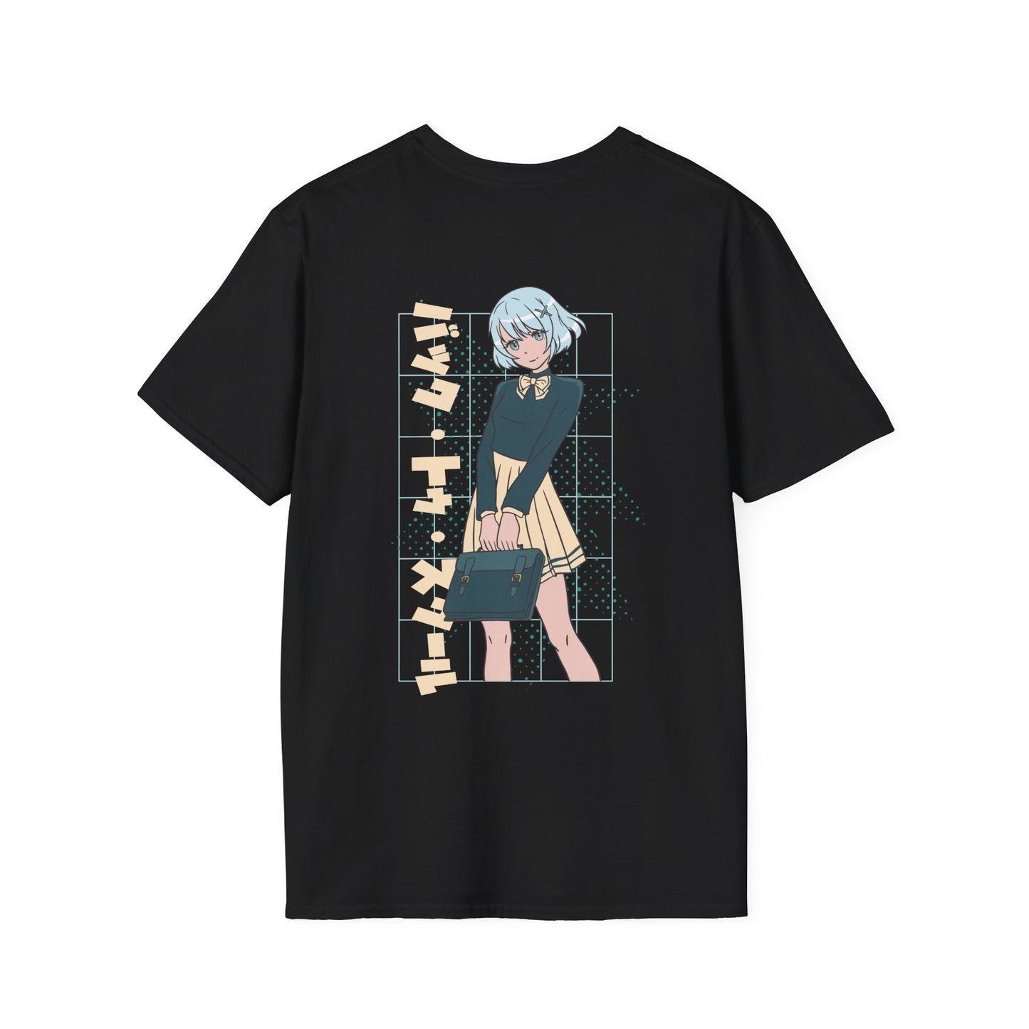 Anime School Girl - Anime World - Unisex T-Shirt - Back Print-0