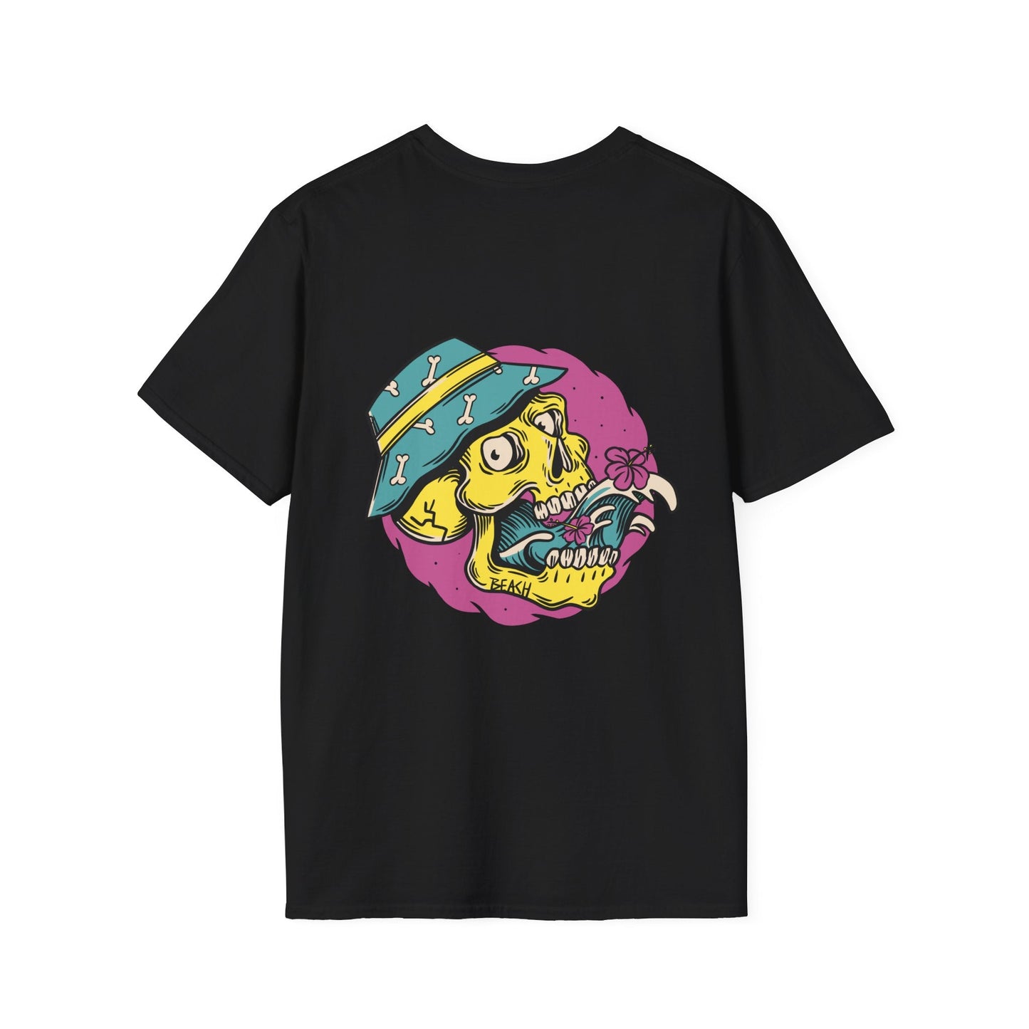 No Skin All Bones - Summer Skulls - Unisex T-Shirt - Back Print-0