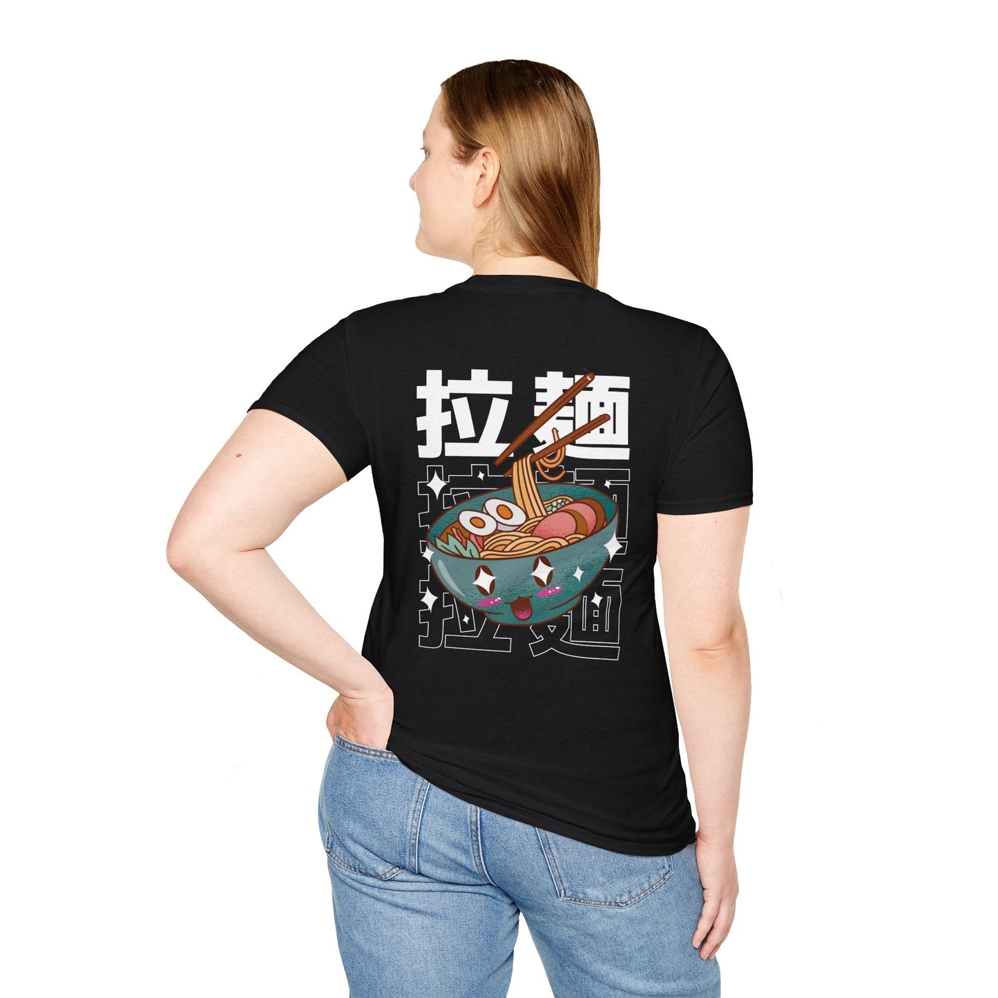 Ramen - Kawaii Character - Unisex T-Shirt - Back Print-2