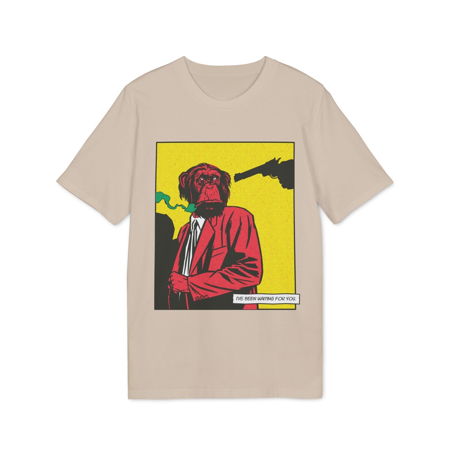 Monkey Gun - Comic Mafia - Premium Bio Unisex T-Shirt - Front Print-7