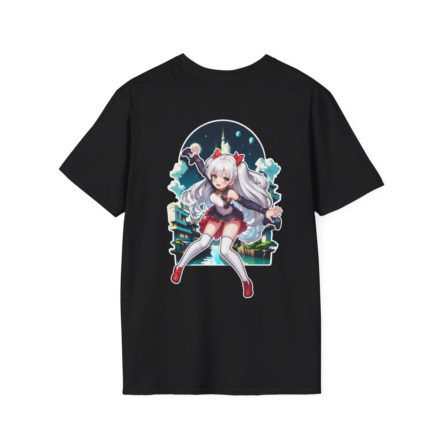 Gamer Girl - Anime World - Unisex T-Shirt - Back Print-0