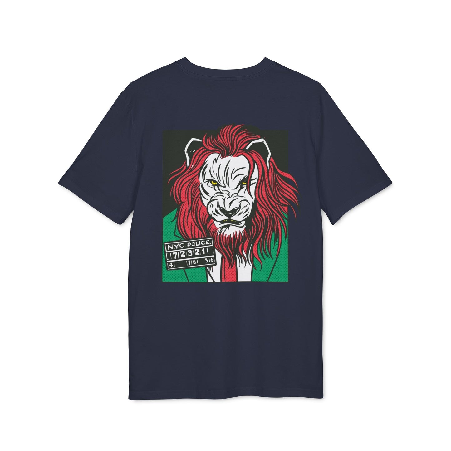 Lion Boss - Comic Mafia - Premium Bio Unisex T-Shirt - Back Print-5