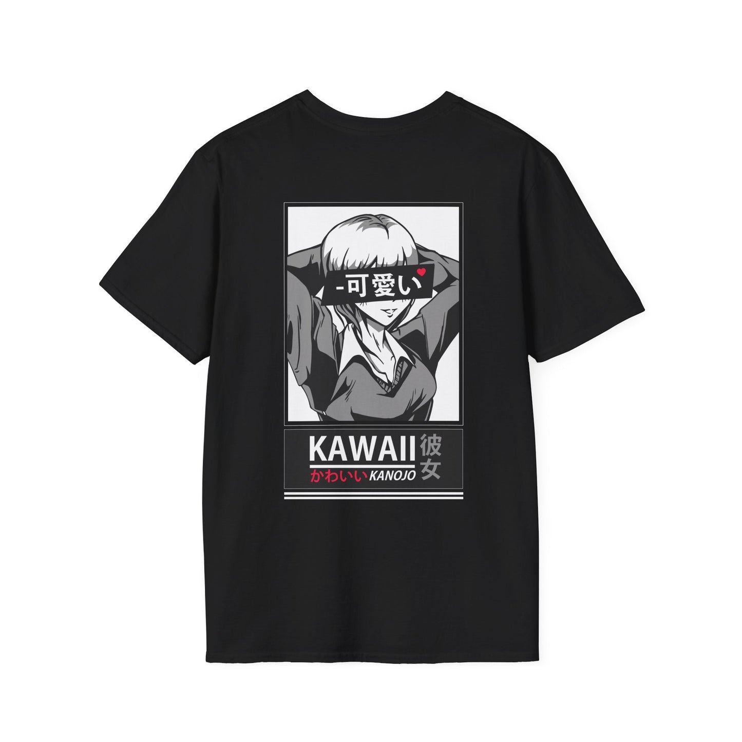 Kawaii Kanojo - Anime World - Unisex T-Shirt - Back Print-0