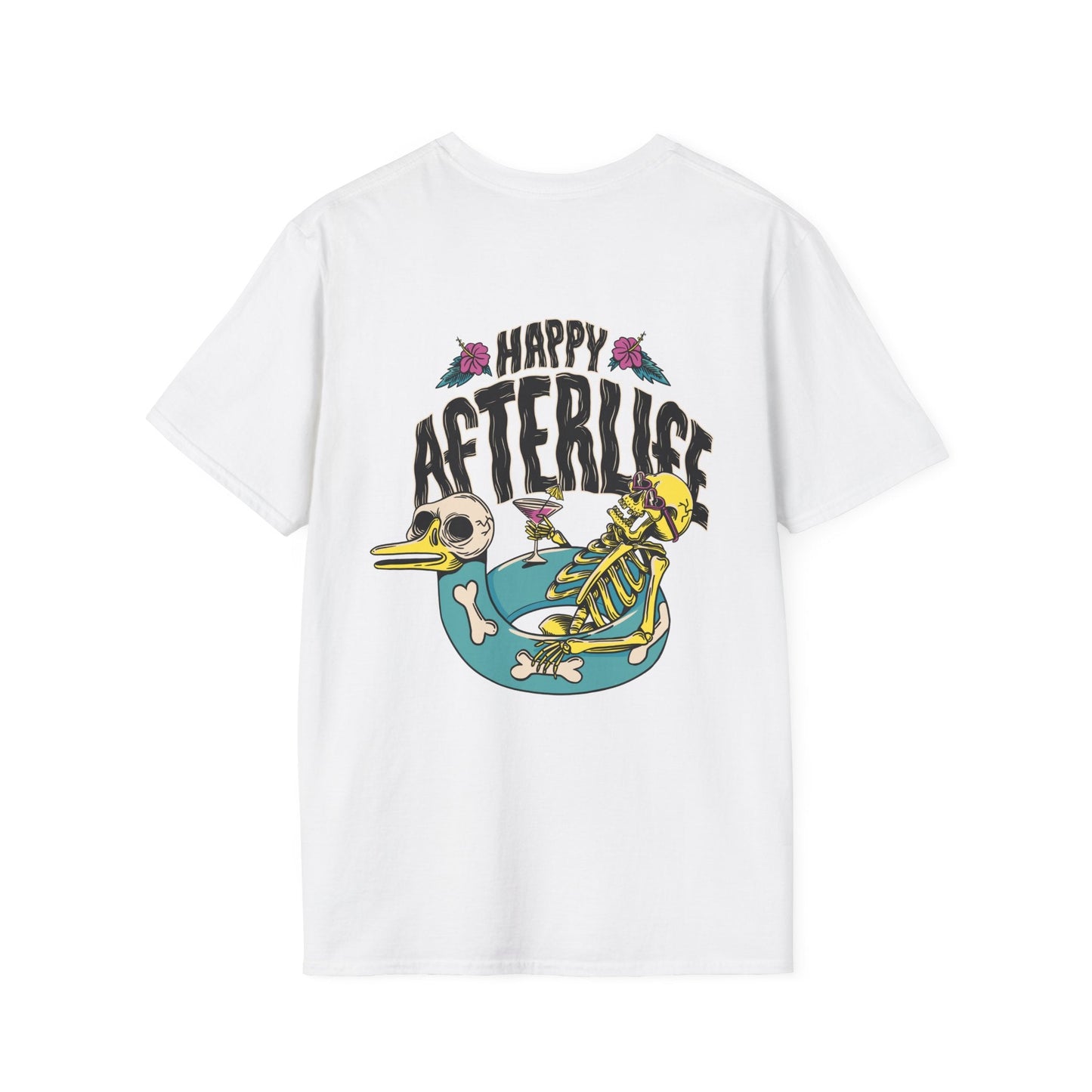 Happy Afterlife - Summer Skulls - Unisex T-Shirt - Back Print-3