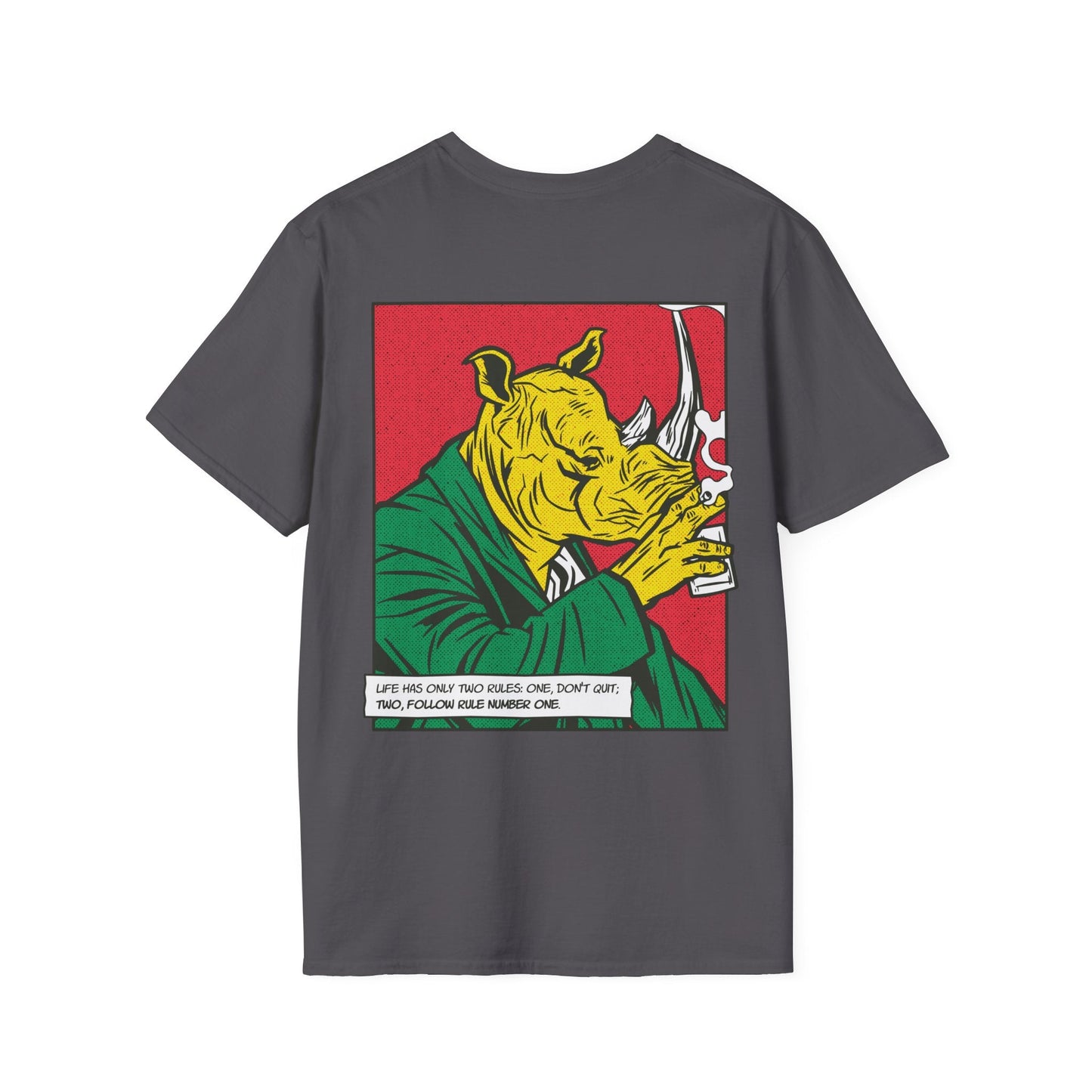 Rhinoceros - Comic Mafia - Unisex T-Shirt - Back Print-5