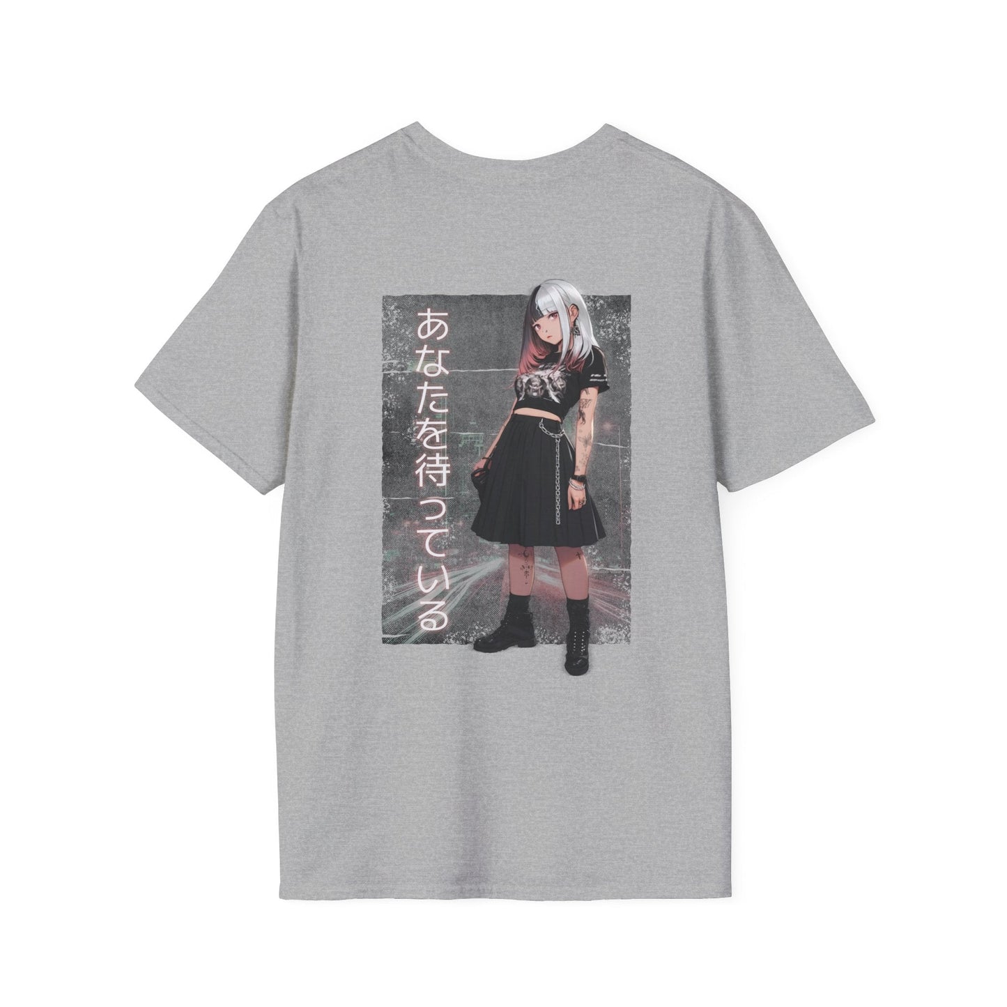 Waiting for you Girl - Anime World - Unisex T-Shirt - Back Print-4