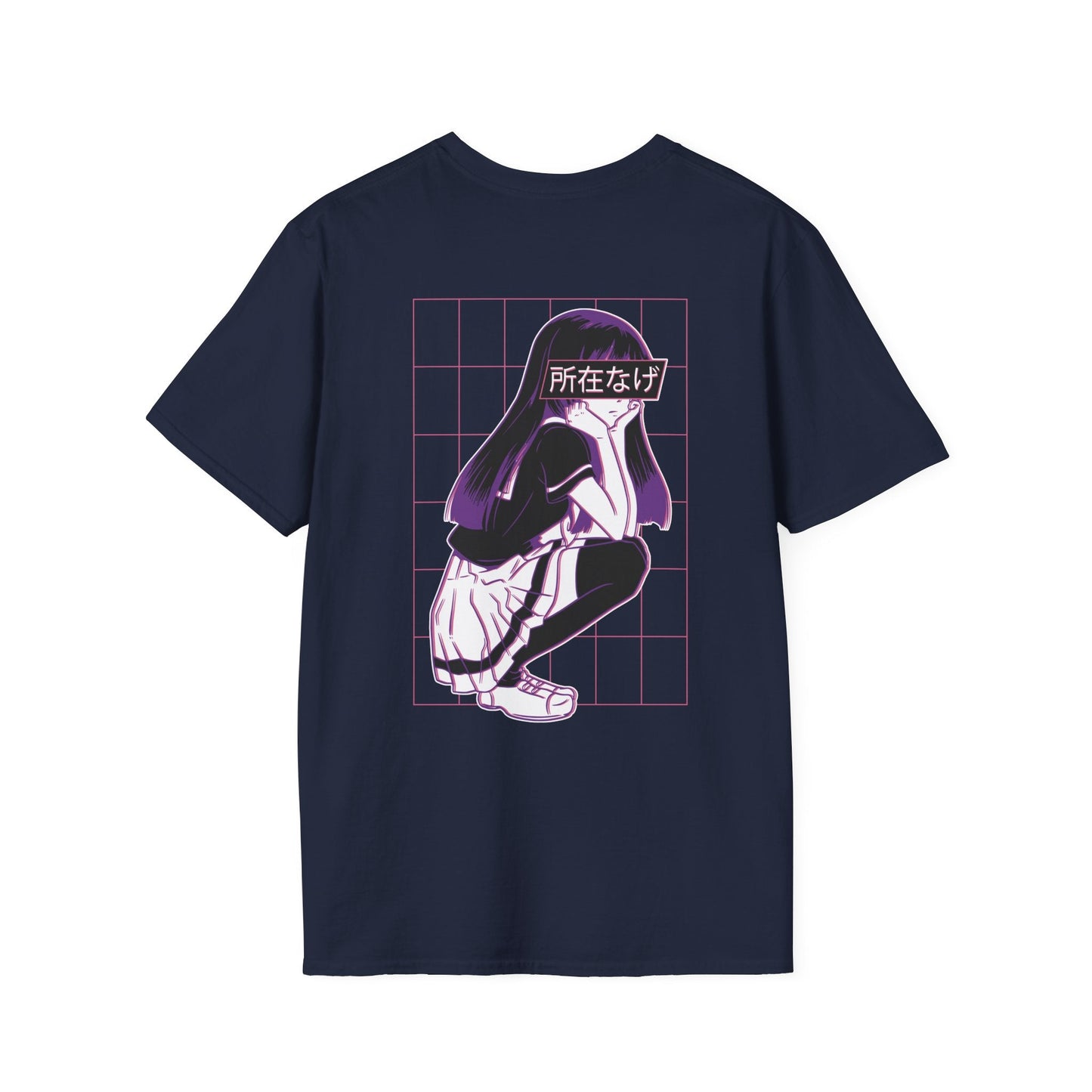 Anime Bored Girl - Anime World - Unisex T-Shirt - Back Print-2