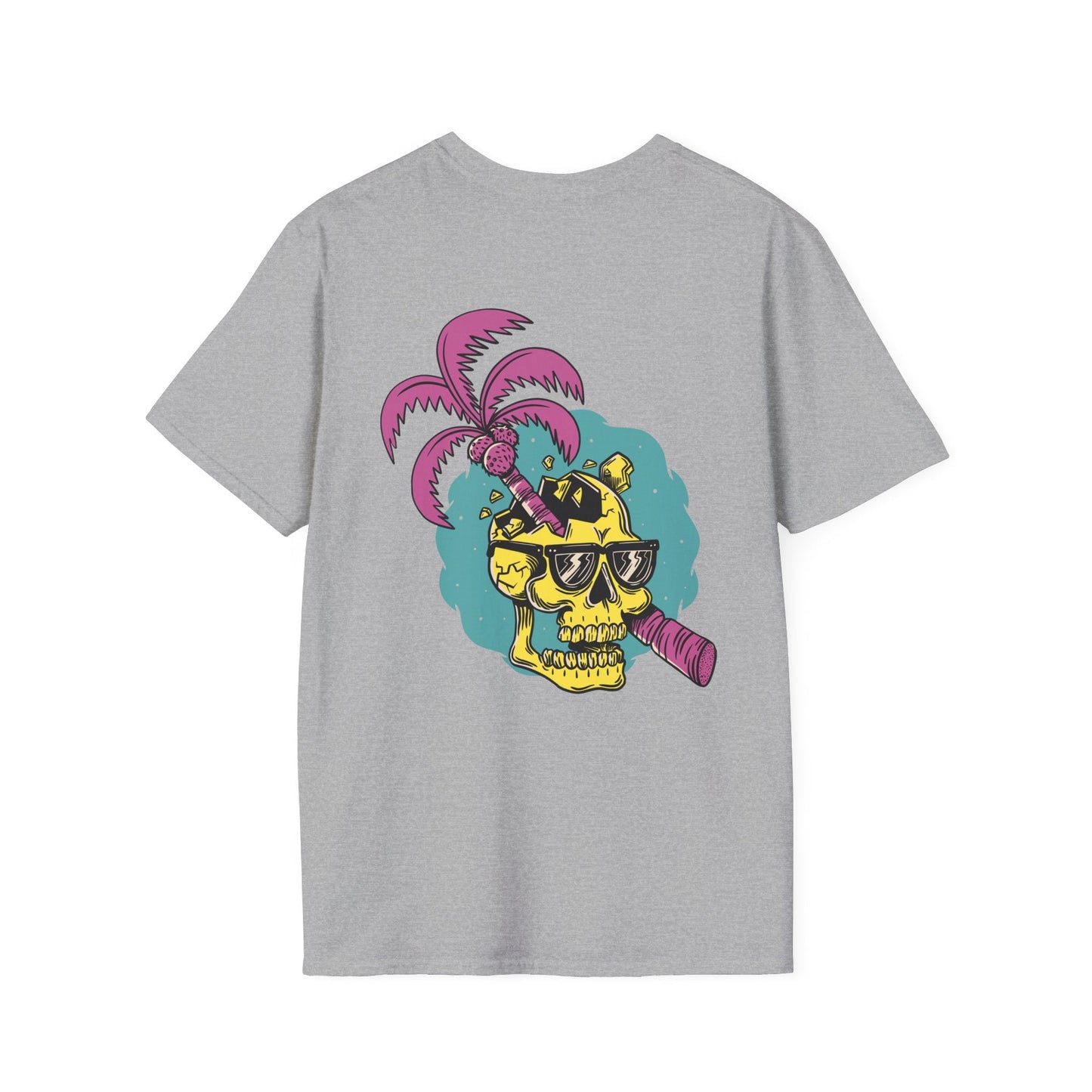 Skull Cracking - Summer Skulls - Unisex T-Shirt - Back Print-4