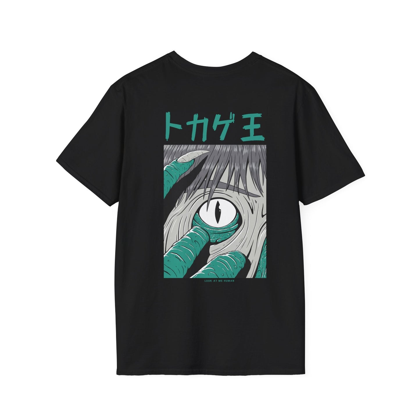 Look at me Human - Japanese Horror - Unisex T-Shirt - Back Print-0