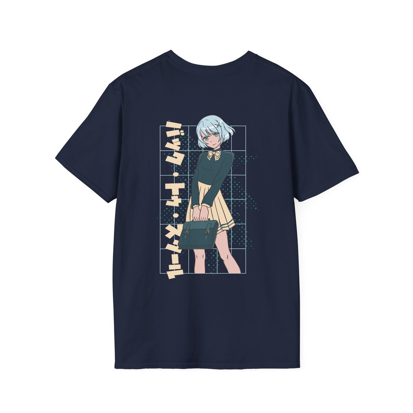 Anime School Girl - Anime World - Unisex T-Shirt - Back Print-2