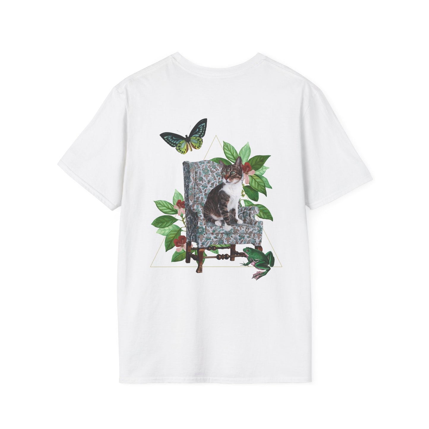 Cat - Quirky Collage - Unisex T-Shirt - Back Print-3