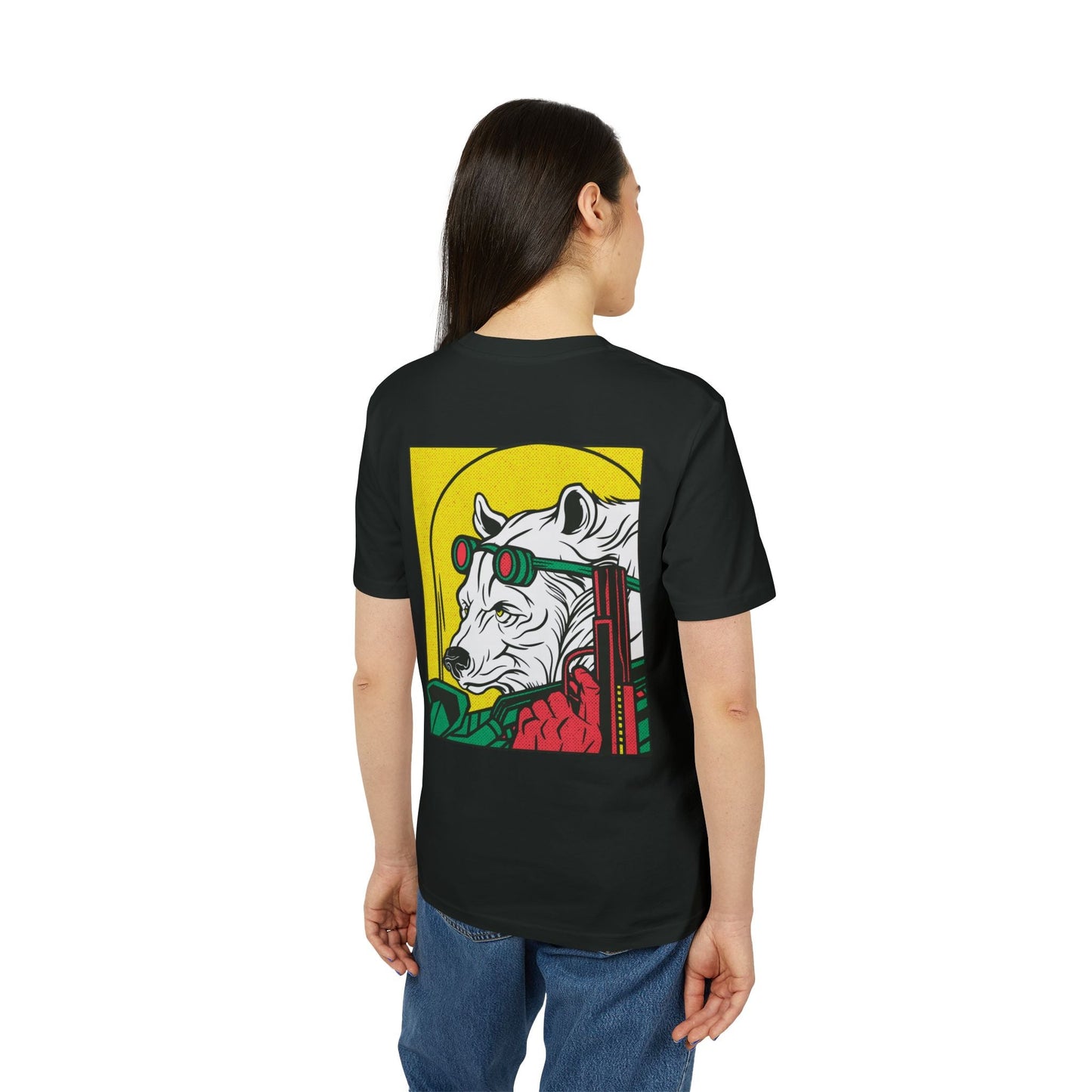 Ice Bear Gun - Comic Mafia - Premium Bio Unisex T-Shirt - Back Print-2