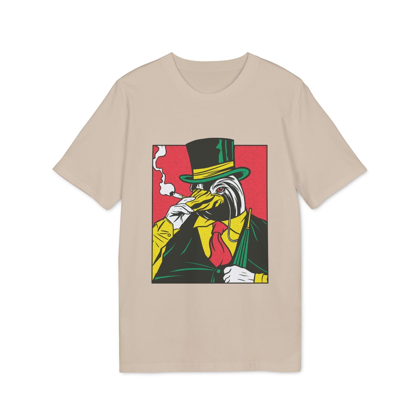 Smoking Penguin - Comic Mafia - Premium Bio Unisex T-Shirt - Front Print-7