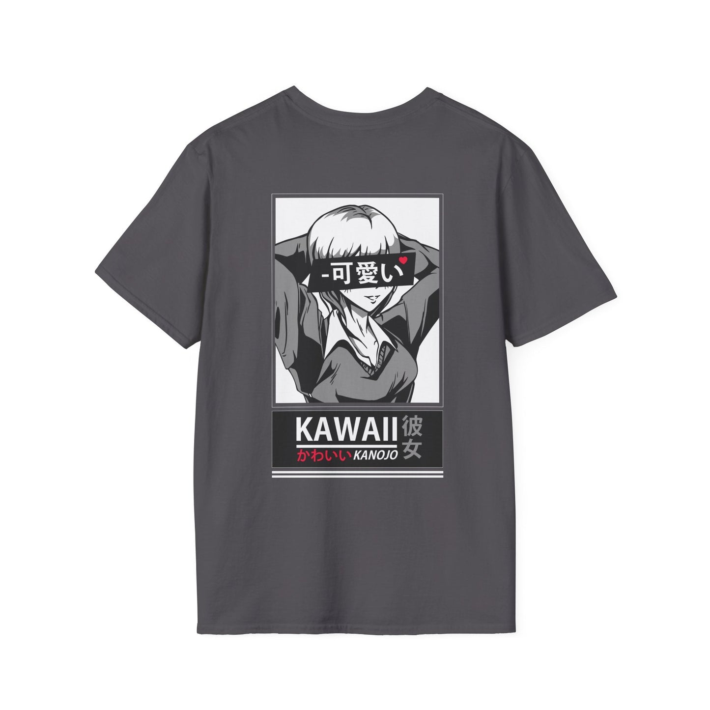 Kawaii Kanojo - Anime World - Unisex T-Shirt - Back Print-1