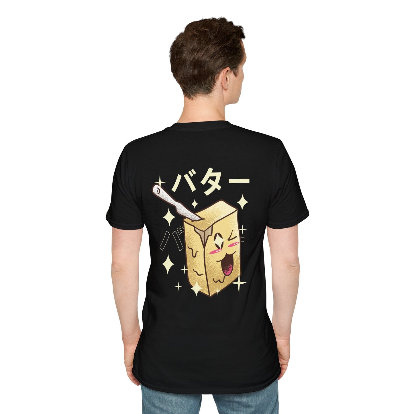 Butter - Kawaii Character - Unisex T-Shirt - Back Print-4