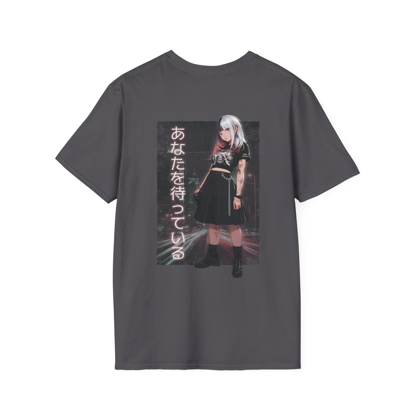 Waiting for you Girl - Anime World - Unisex T-Shirt - Back Print-1