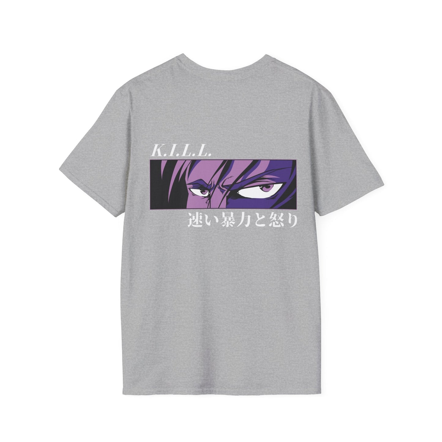 Kill Eyes - Anime World - Unisex T-Shirt - Back Print-3