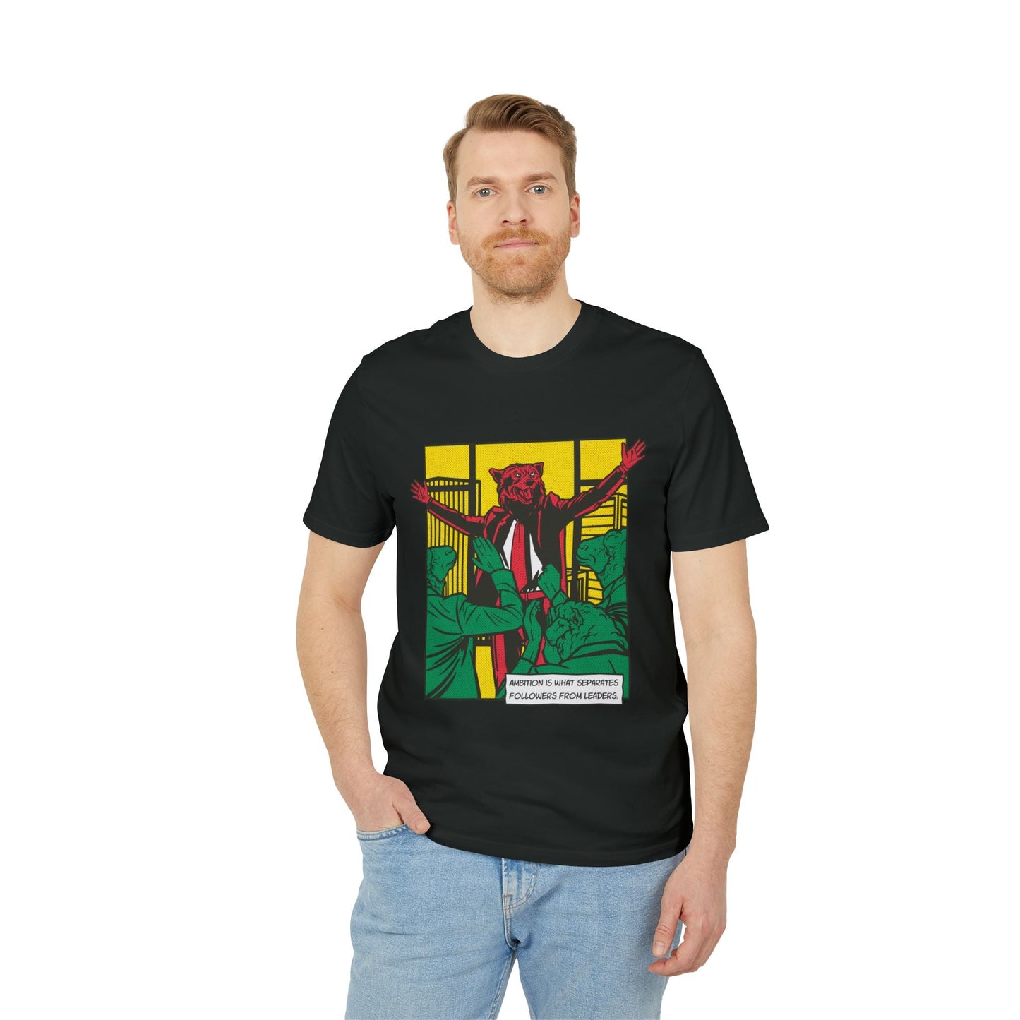 Wolf of Wall Street - Comic Mafia - Premium Bio Unisex T-Shirt - Front Print-4