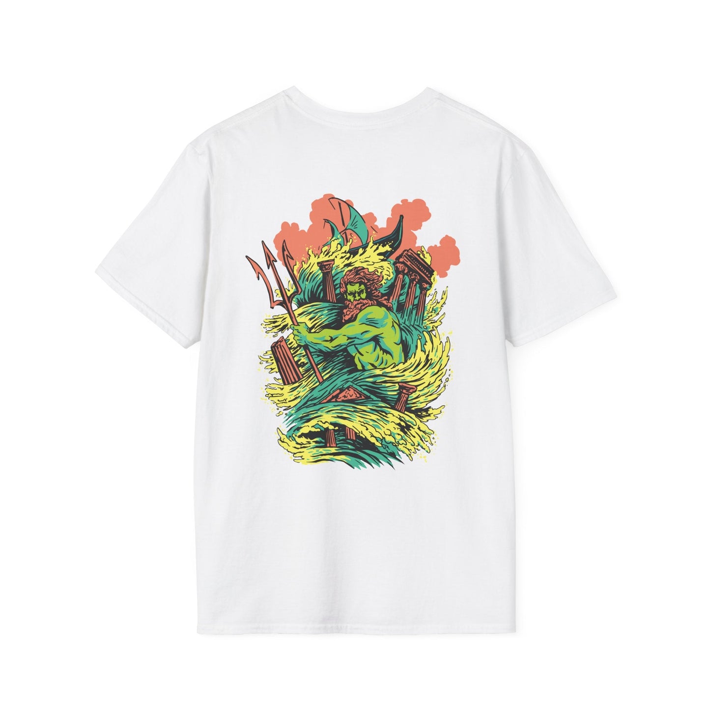 Poseidon - Greek Mythology - Unisex T-Shirt - Back Print-7