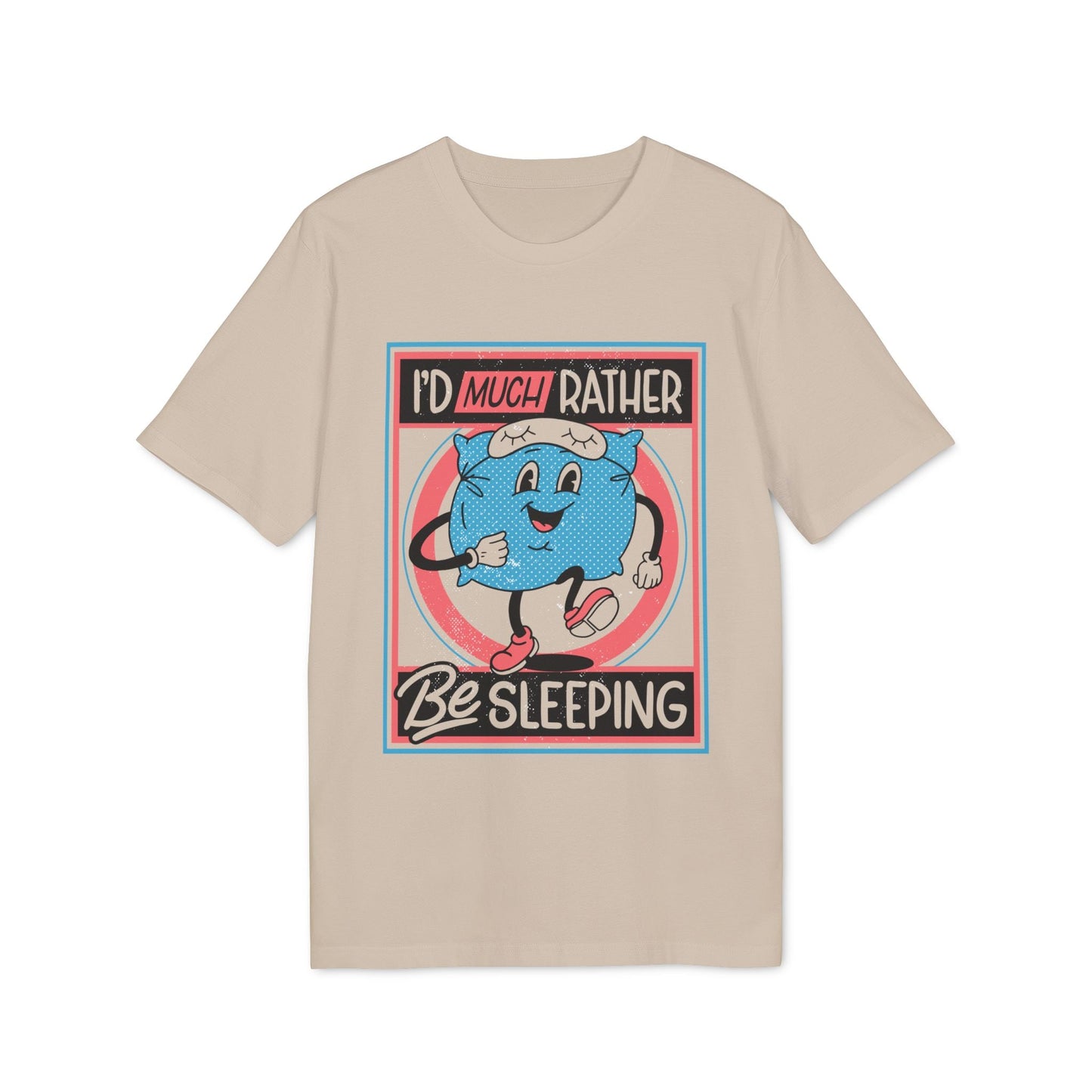 I´d much rather be sleeping - Antisocial Retro - Premium Bio Unisex T-Shirt - Front Print-5