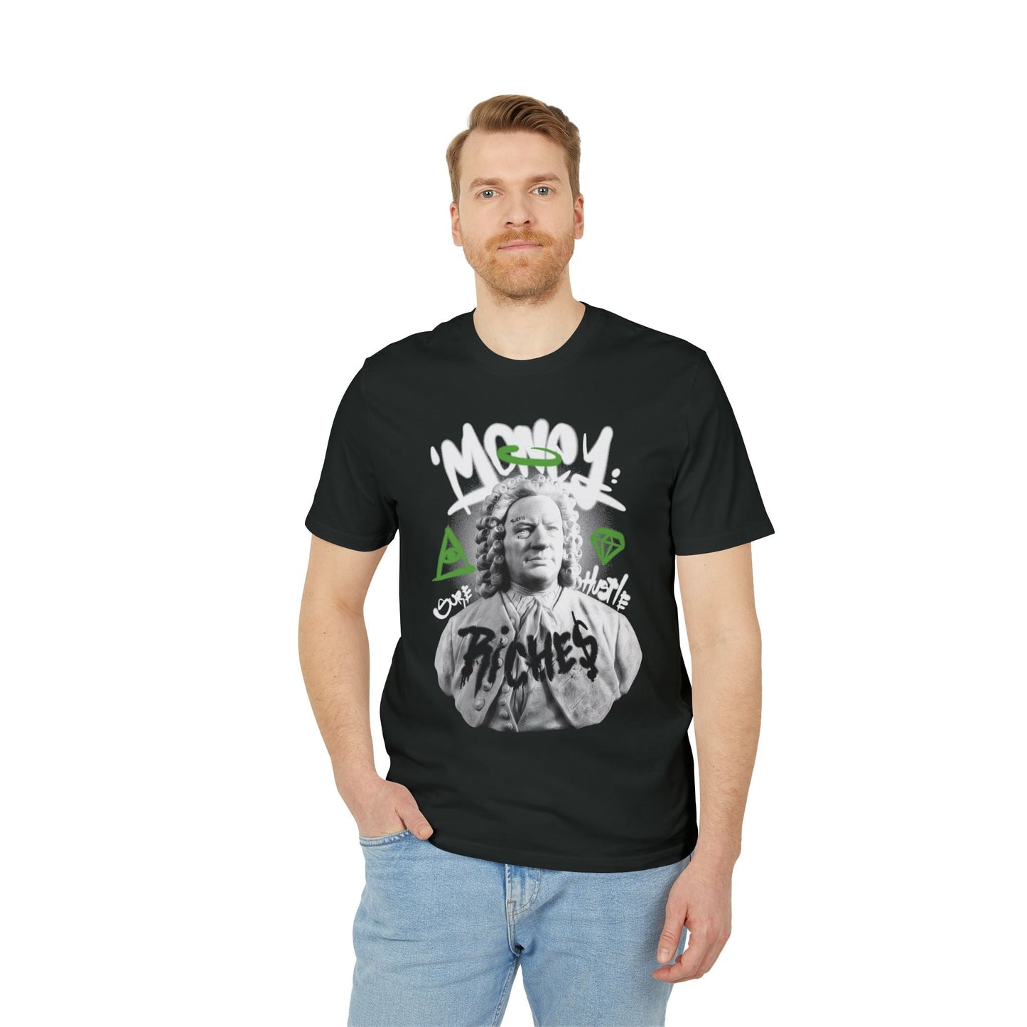 Money Riches - Gods Way - Premium Bio Unisex T-Shirt - Front Print-4