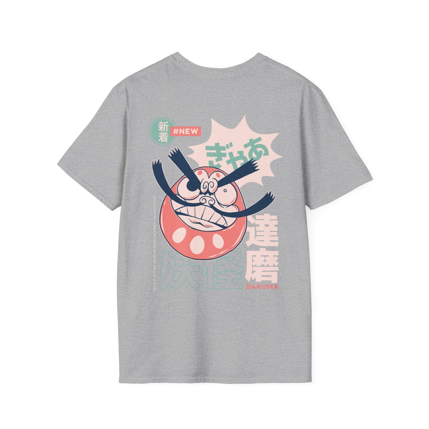 Daruma - Japanese Yokai - Unisex T-Shirt - Back Print-7