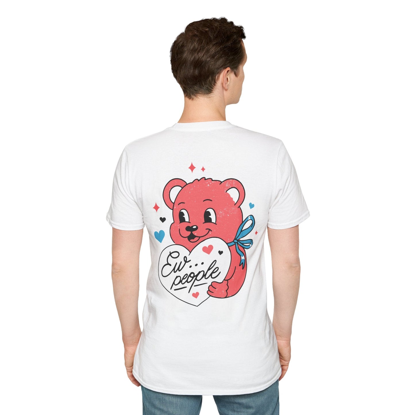 Ew... people - Antisocial Retro - Unisex T-Shirt - Back Print-4