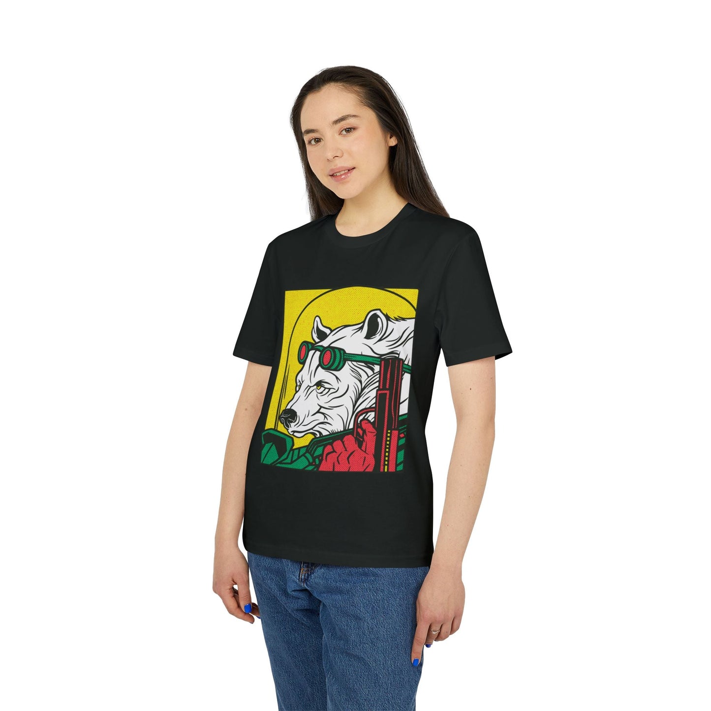 Ice Bear Gun - Comic Mafia - Premium Bio Unisex T-Shirt - Front Print-2