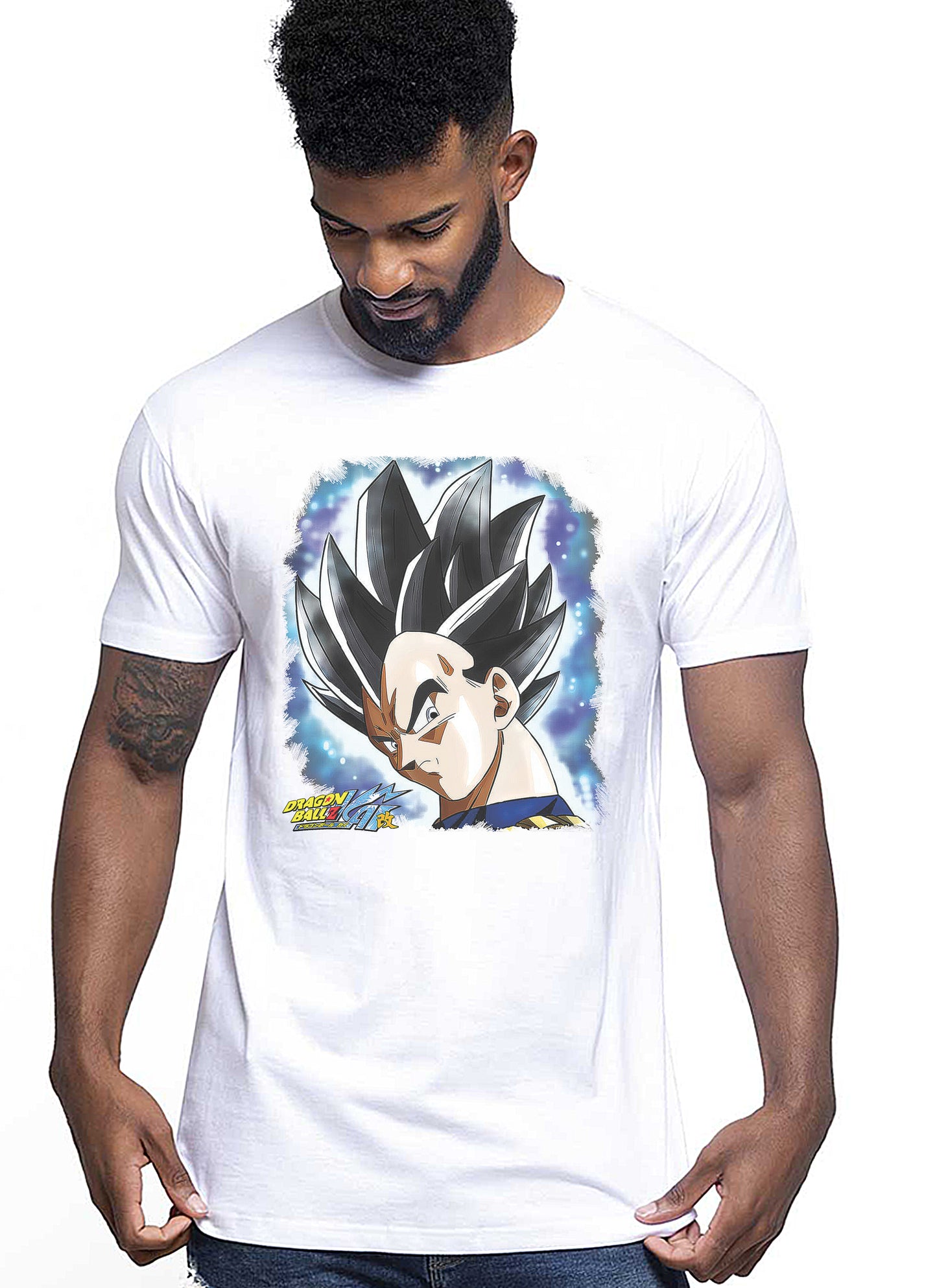 Vegeto Dragon Ball Manga Anime Fumetti 6004-5 T-shirt Urban Men Uomo 100% Cotone Pettinato JK