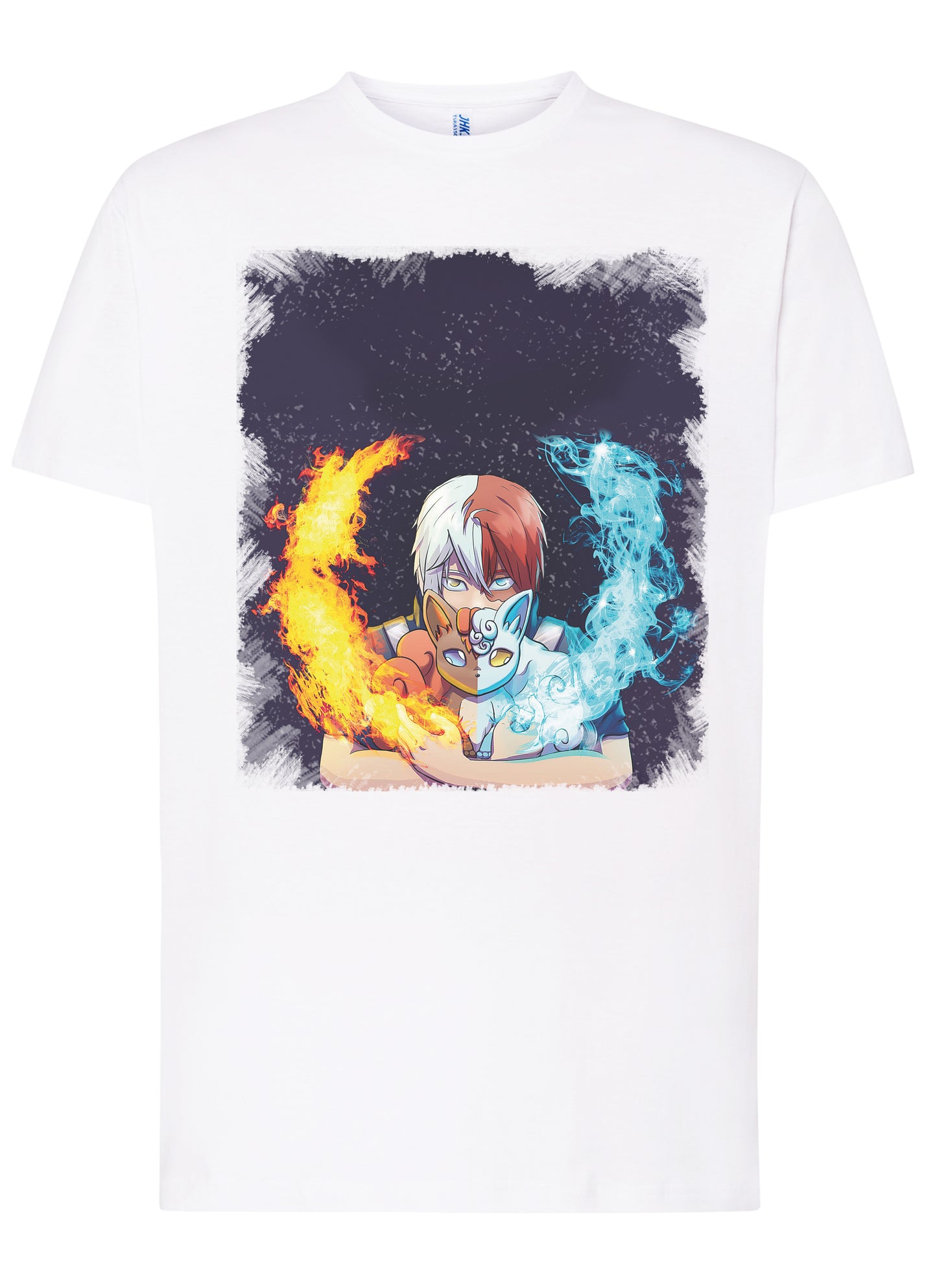 Tododoroki Vulpis Manga Anime Fumetti 6005-8 T-shirt Urban Men Uomo 100% Cotone Pettinato JK