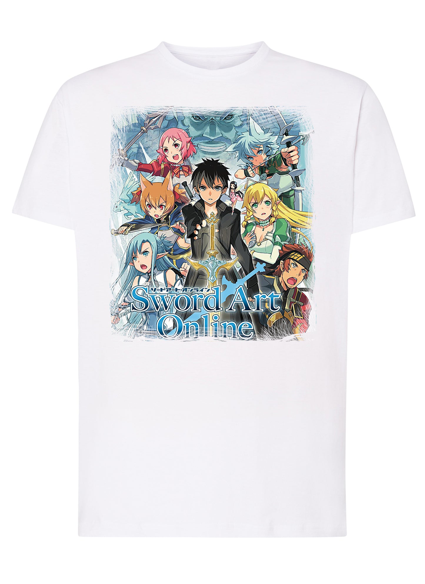 Sword art Online Manga Anime Fumetti 6008 T-shirt Urban Men Uomo 100% Cotone Pettinato JK