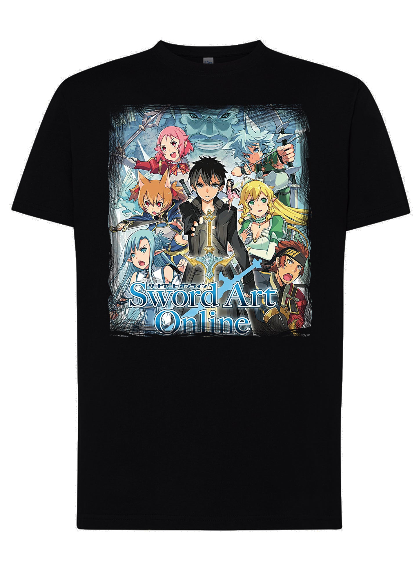 Sword art Online Manga Anime Fumetti 6008 T-shirt Urban Men Uomo 100% Cotone Pettinato JK