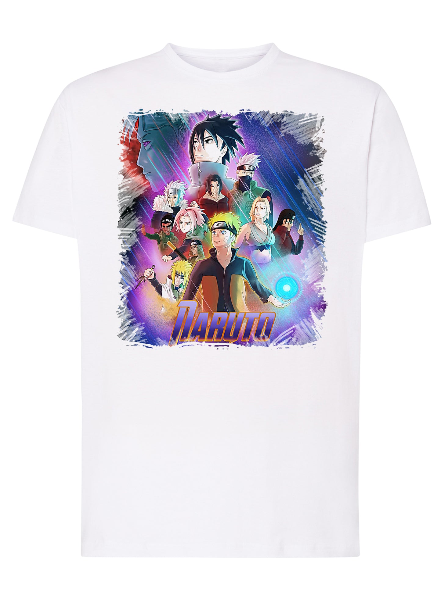 Naruto Gruppo Manga Anime Fumetti 6009-2 T-shirt Urban Men Uomo 100% Cotone Pettinato JK
