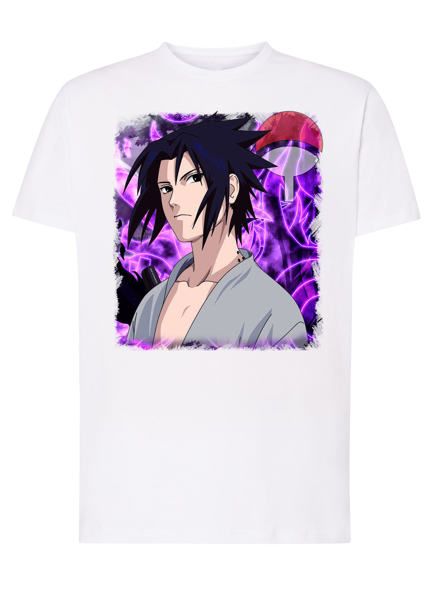 Sasuke Manga Anime Fumetti 6009-6-2 T-shirt Urban Men Uomo 100% Cotone Pettinato JK