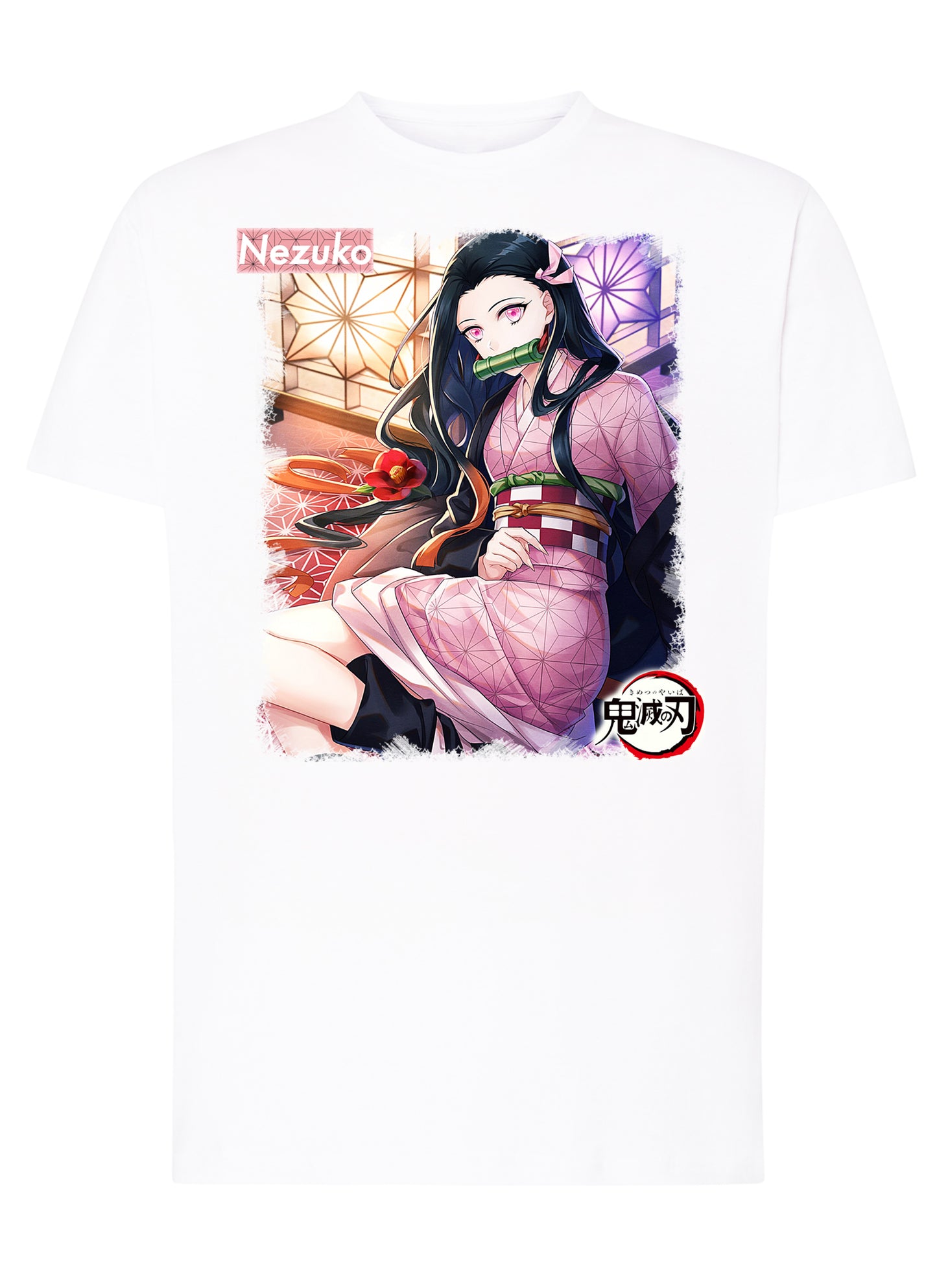 Demon Slayer Nezuko Manga Anime Fumetti 6016-3 T-shirt Urban Men Uomo 100% Cotone Pettinato JK