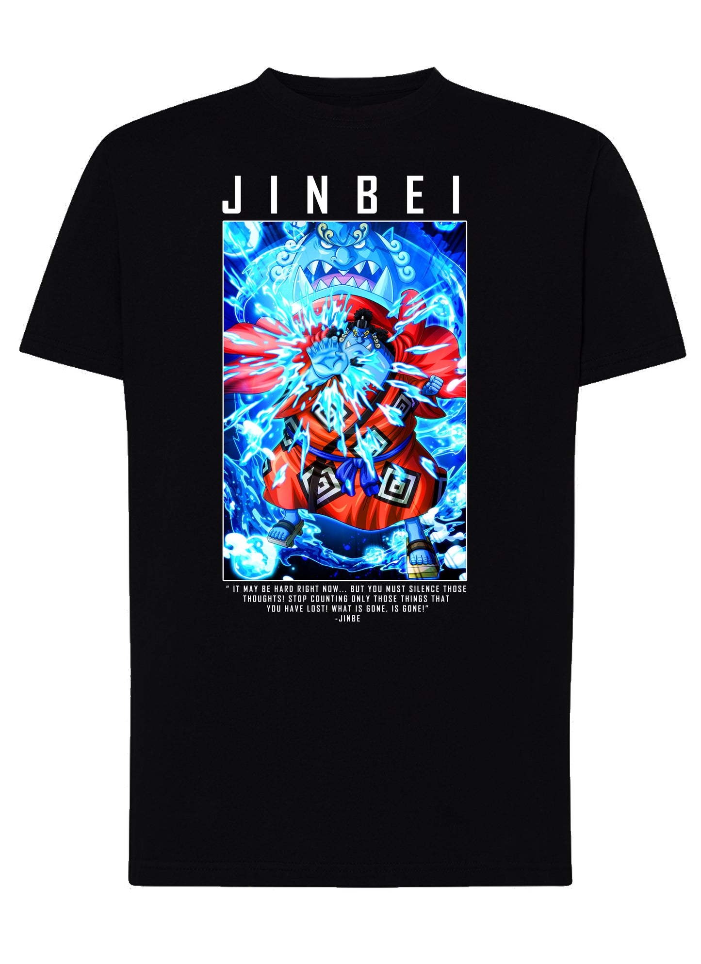 Of Jinbe Manga Anime Fumetti 6018-18 T-shirt Urban Men Uomo 100% Cotone Pettinato JK