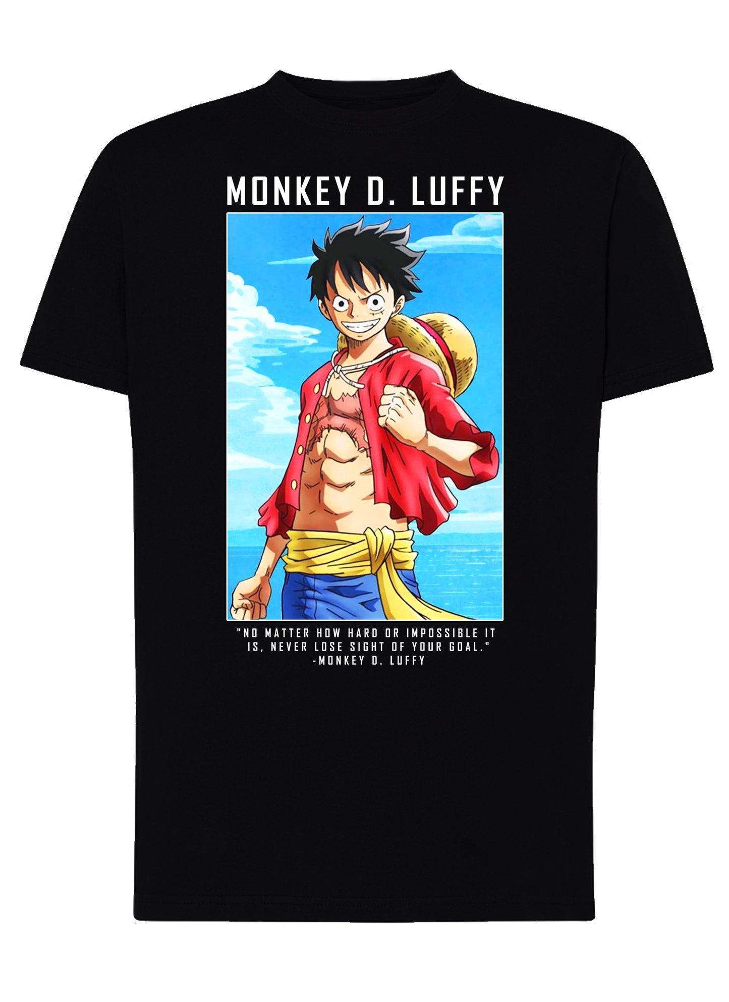 Of Luffy Manga Anime Fumetti 6018-25 T-shirt Urban Men Uomo 100% Cotone Pettinato JK