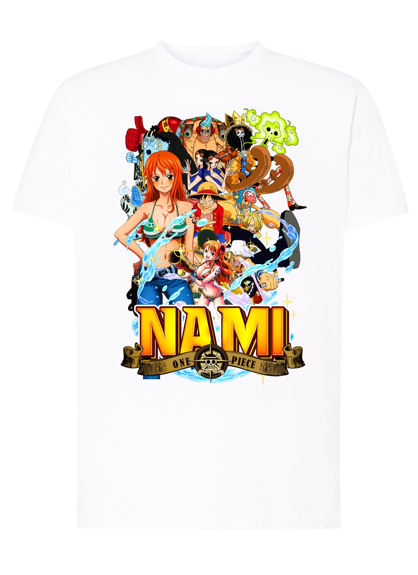 Of Nami Manga Anime Fumetti 6018-36 T-shirt Urban Men Uomo 100% Cotone Pettinato JK