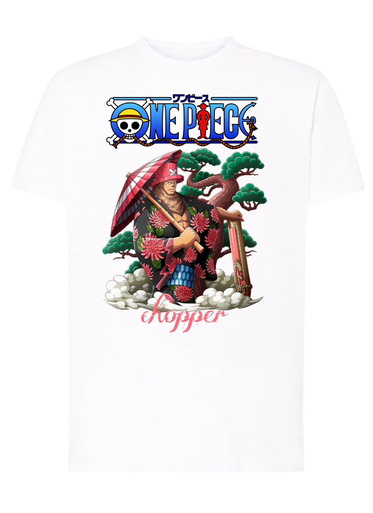 One Piece Kopper Manga Anime Fumetti 6018-49 T-shirt Urban Men Uomo 100% Cotone Pettinato JK
