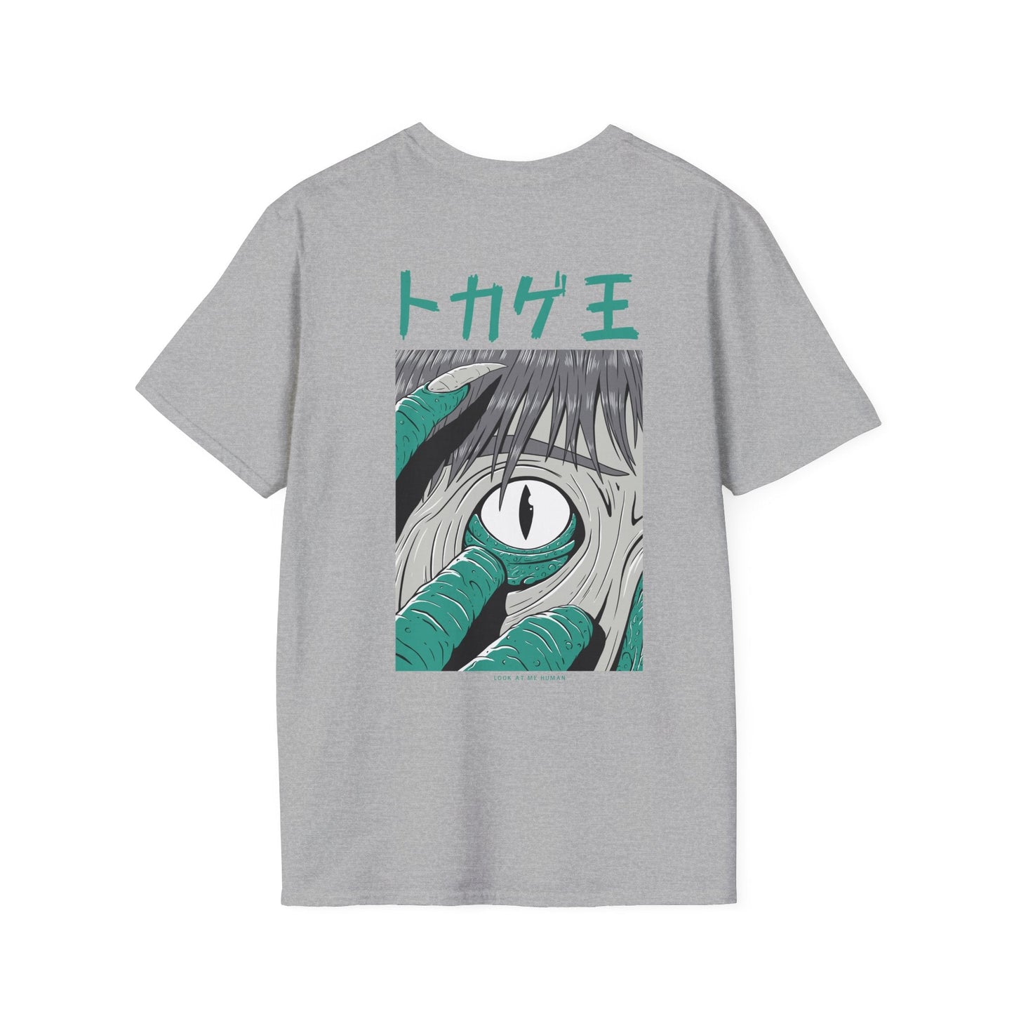 Look at me Human - Japanese Horror - Unisex T-Shirt - Back Print-8