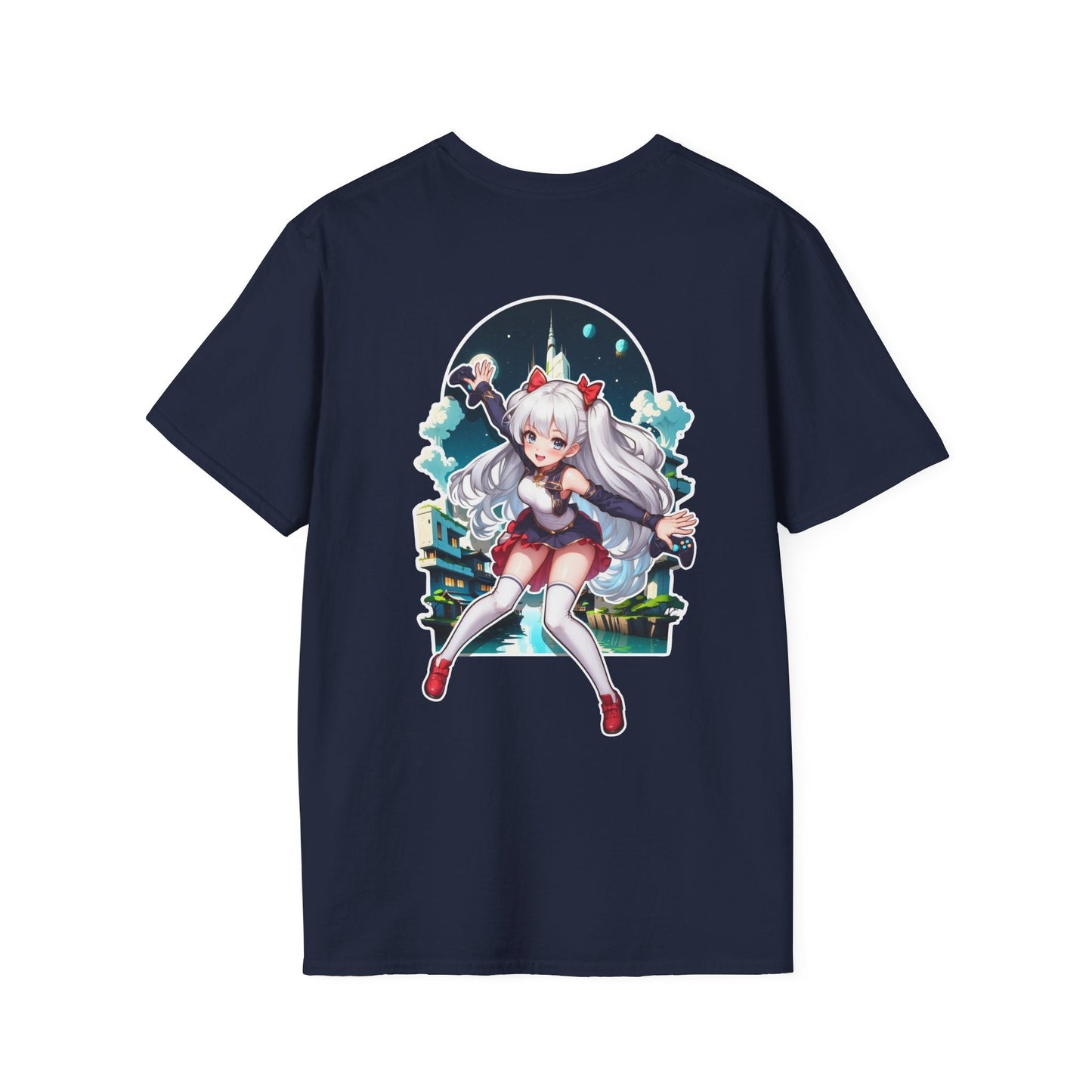 Gamer Girl - Anime World - Unisex T-Shirt - Back Print-2