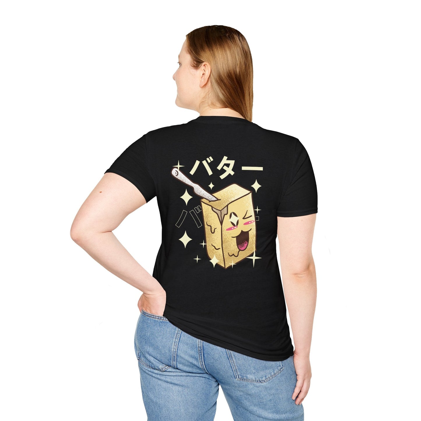 Butter - Kawaii Character - Unisex T-Shirt - Back Print-2