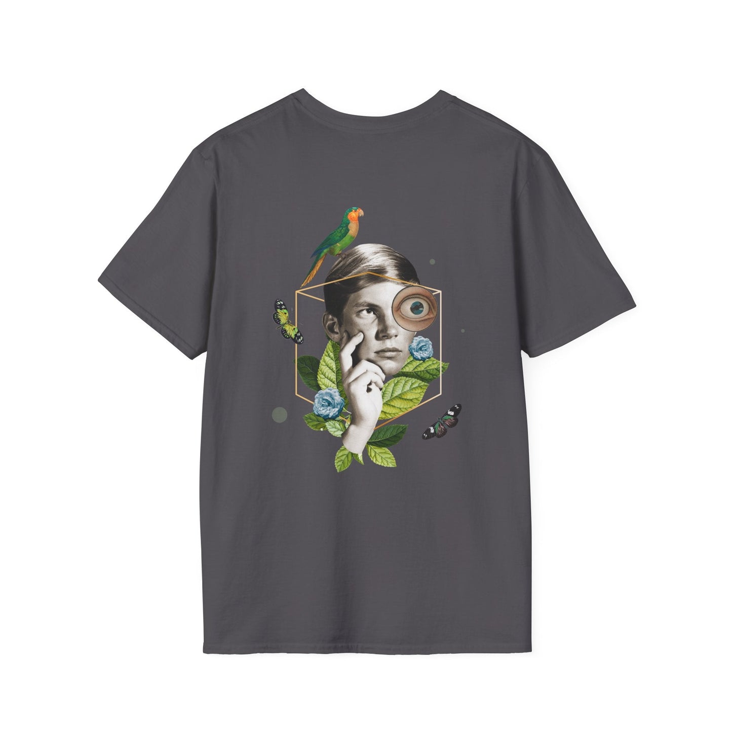 Parrot - Quirky Collage - Unisex T-Shirt - Back Print-1