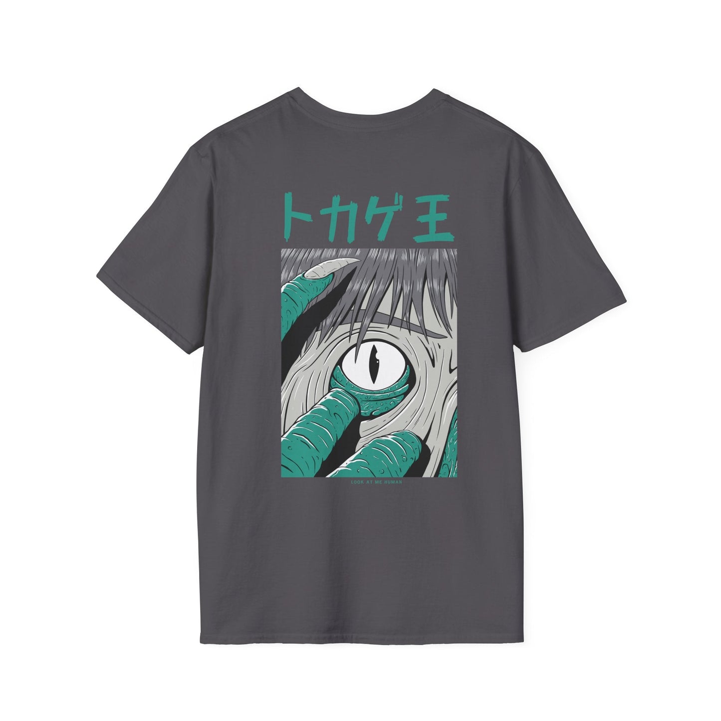 Look at me Human - Japanese Horror - Unisex T-Shirt - Back Print-5