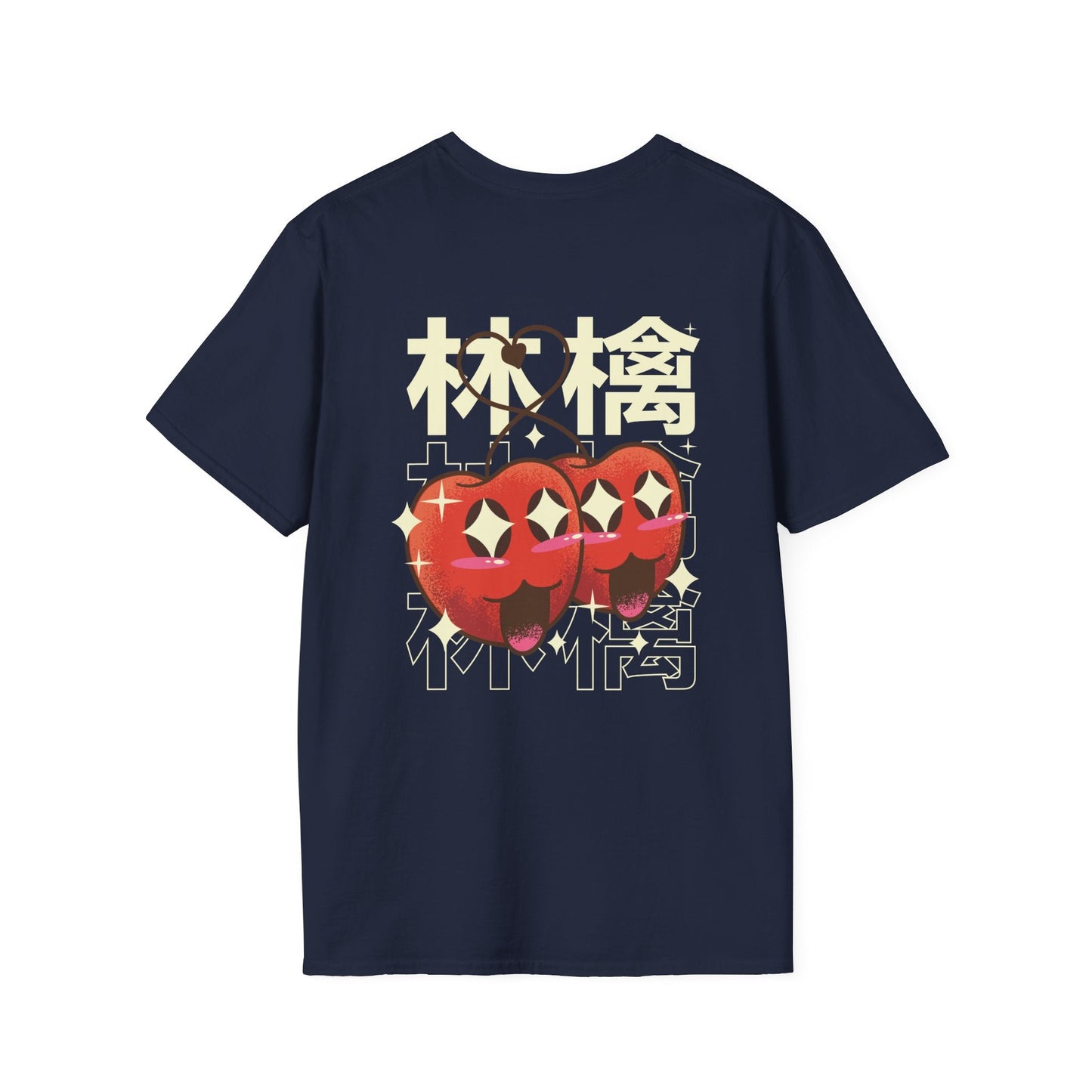Cherry - Kawaii Character - Unisex T-Shirt - Back Print-6