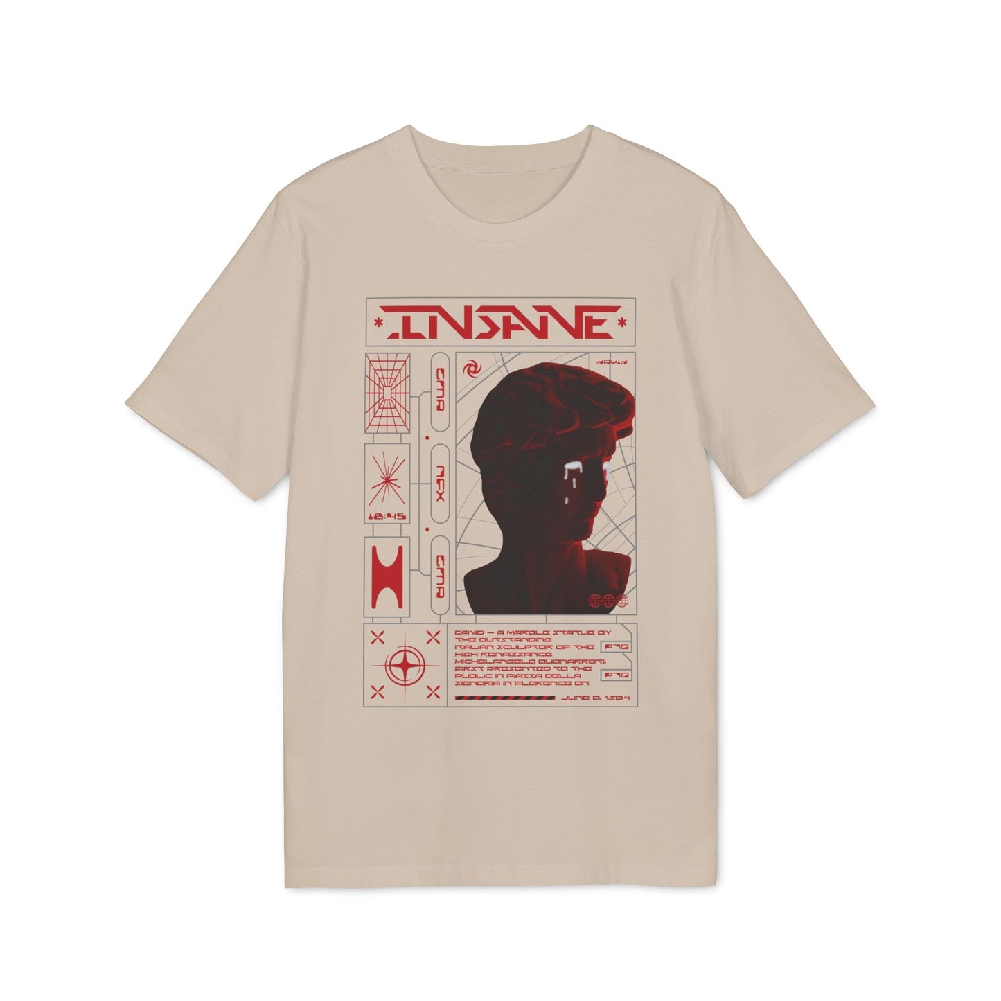 Insane David - Gods Way - Premium Bio Unisex T-Shirt - Front Print-6