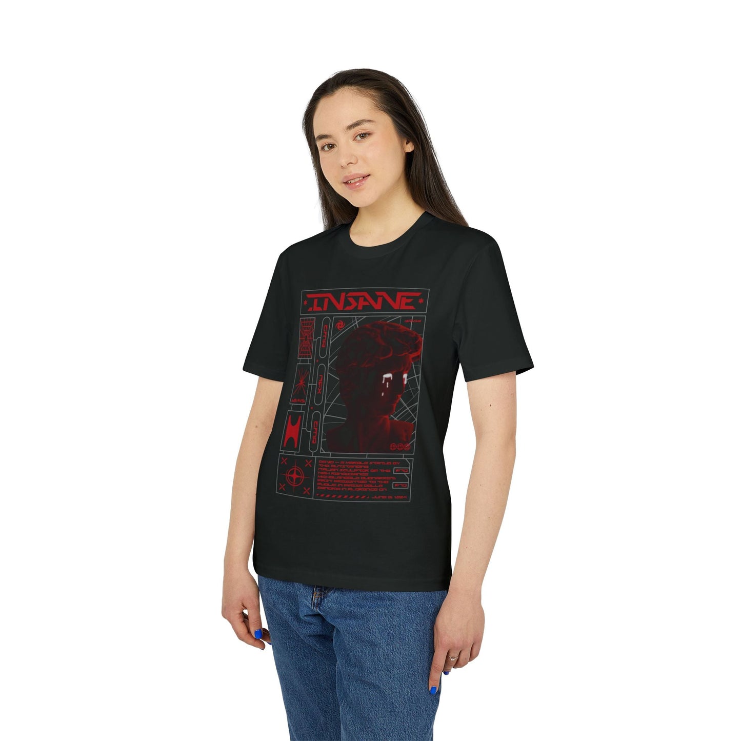 Insane David - Gods Way - Premium Bio Unisex T-Shirt - Front Print-2