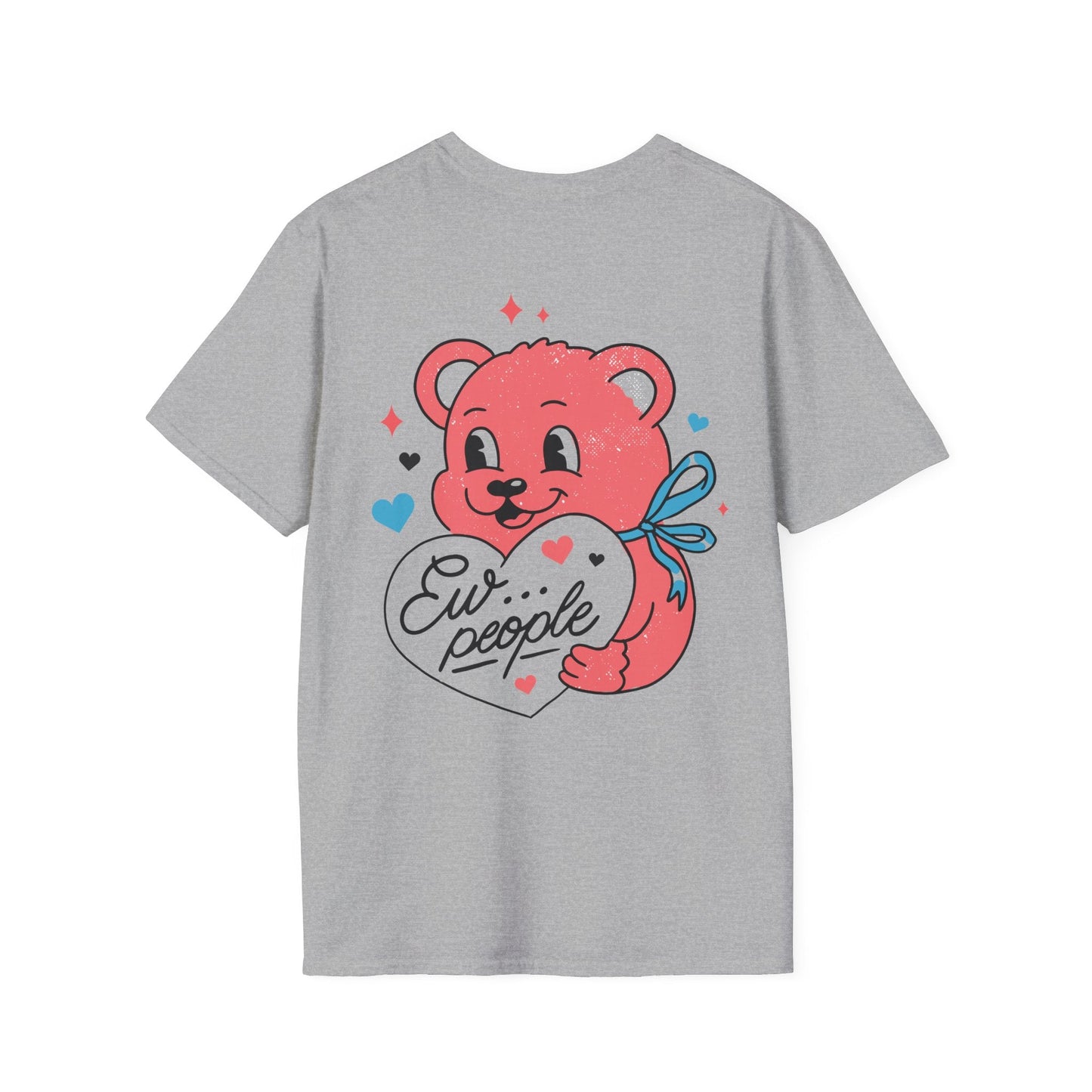 Ew... people - Antisocial Retro - Unisex T-Shirt - Back Print-5