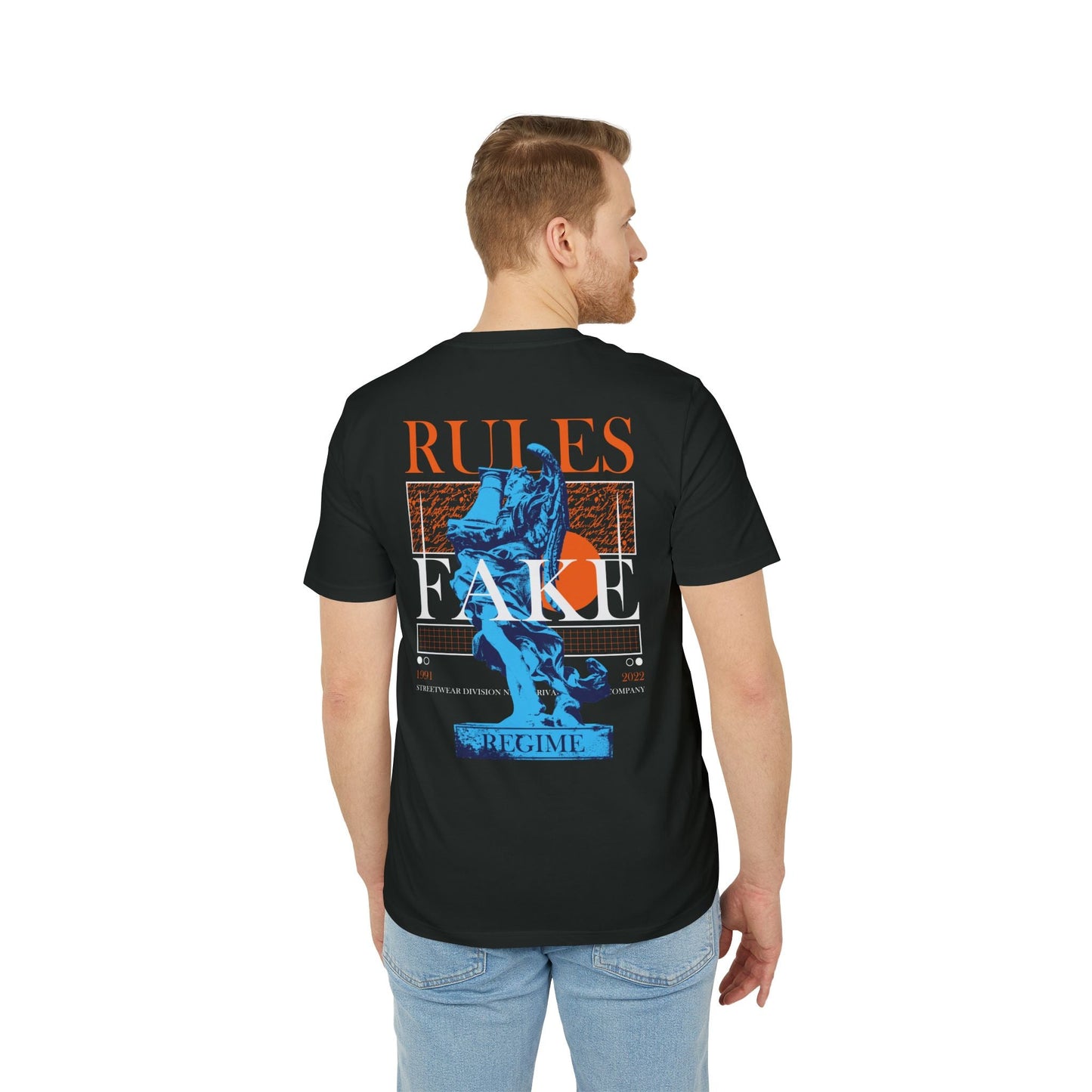Rules Fake - Gods Way - Premium Bio Unisex T-Shirt - Back Print-4